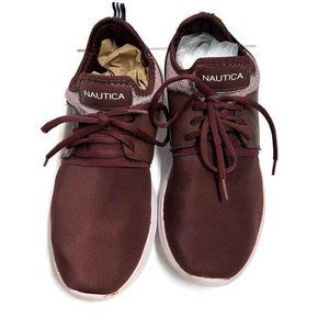 Nautica sneakers slip on shoes, size 10, burgandy